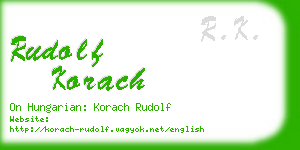 rudolf korach business card